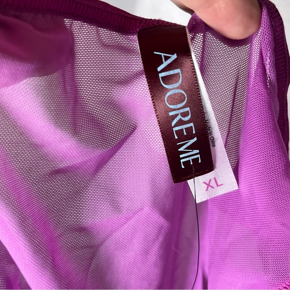 Adore Me Jayda Unlined Balconette Women's Bra & Panties Set Purple Size 36G/XL - Picture 9 of 14